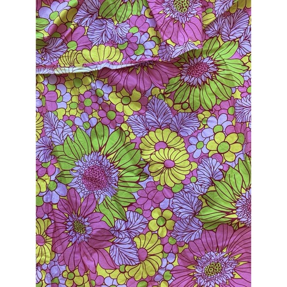 FLORA BEA NYC Retro Neon Floral Adalyn Midi Dress One Sleeve Women’s Sz L - Picture 6 of 6